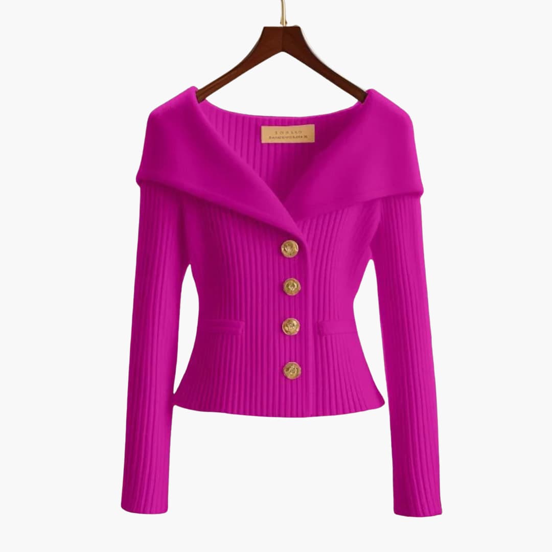 Sierra | Ribbed Knit Button Front Cardigan