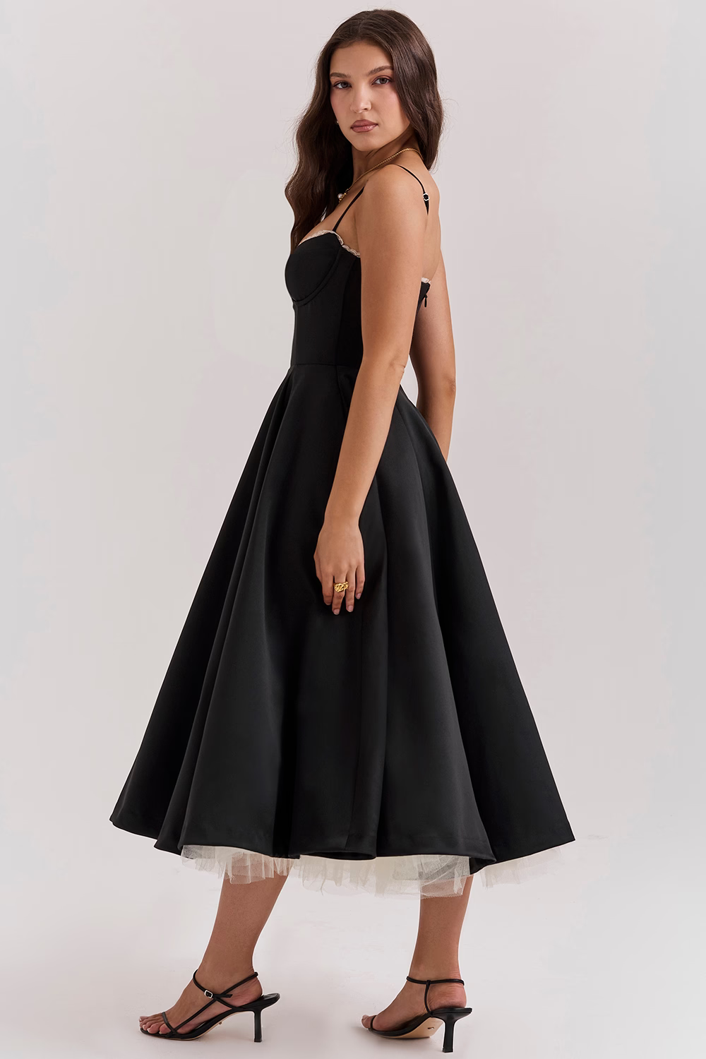 Selene | Wedding Guest Elegant A Line Midi Dress
