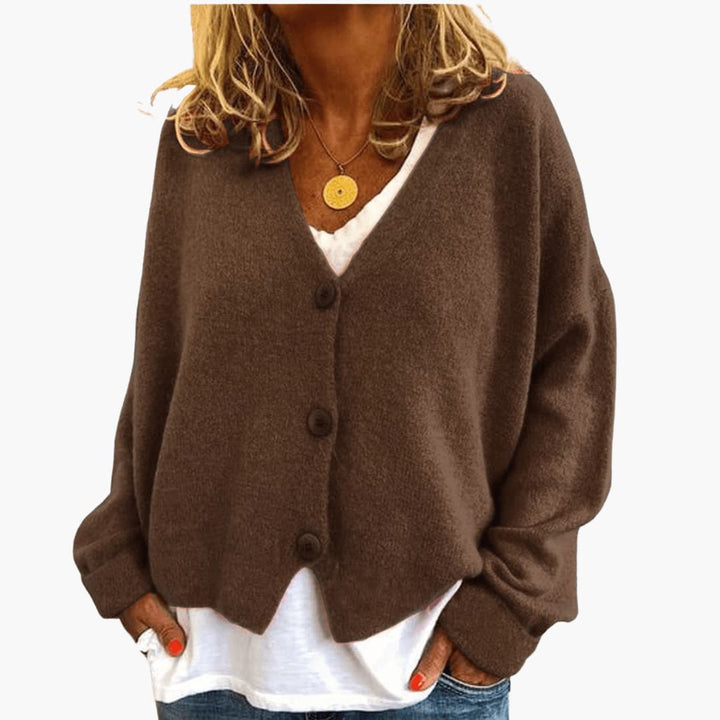 Amara | Relaxed Fit V-Neck Knit Cardigan