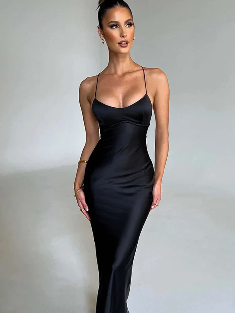 Natalia | Wedding Guest Strappy Bodycon Maxi Dress