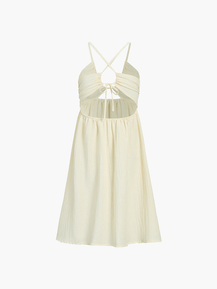 Elisa | Flowing Cut Out Halter Midi Dress