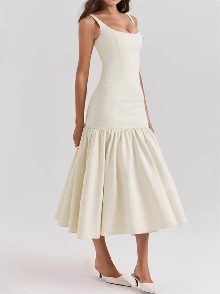 Ariella | Wedding Guest Square Neck Midi Dress