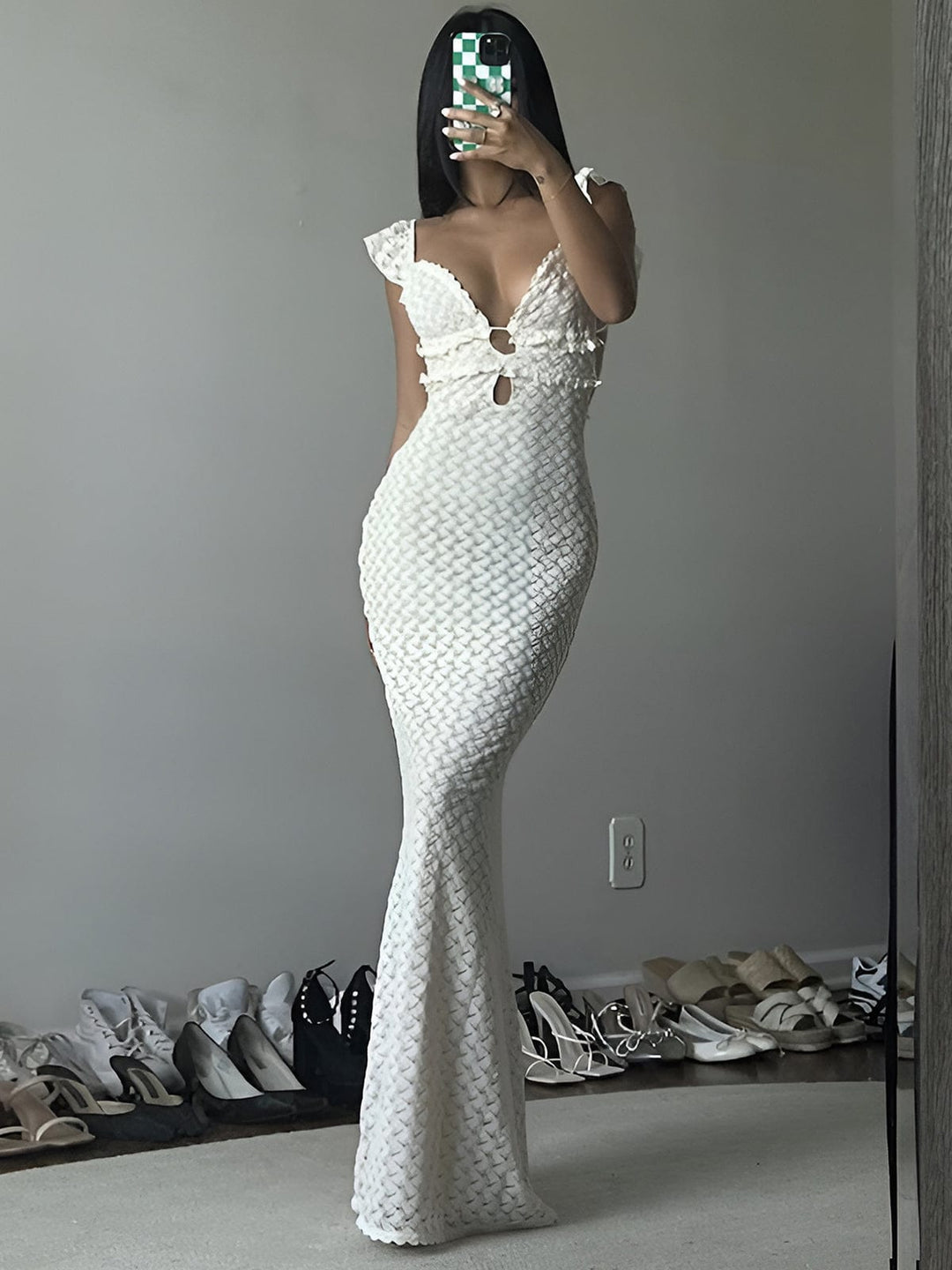 Isabella | Prom Textured Mermaid Maxi Dress