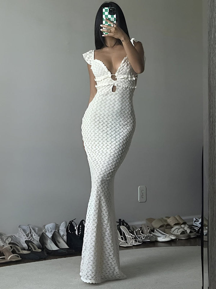 Isabella | Prom Textured Mermaid Maxi Dress