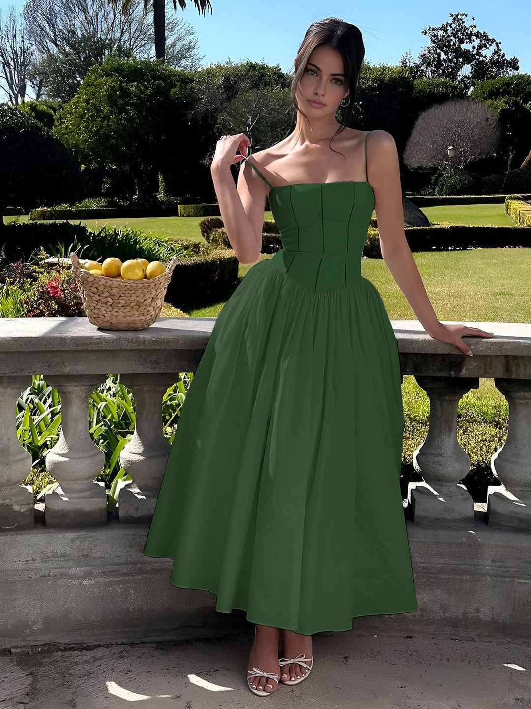 Celine | Graduation Corset Midi Dress