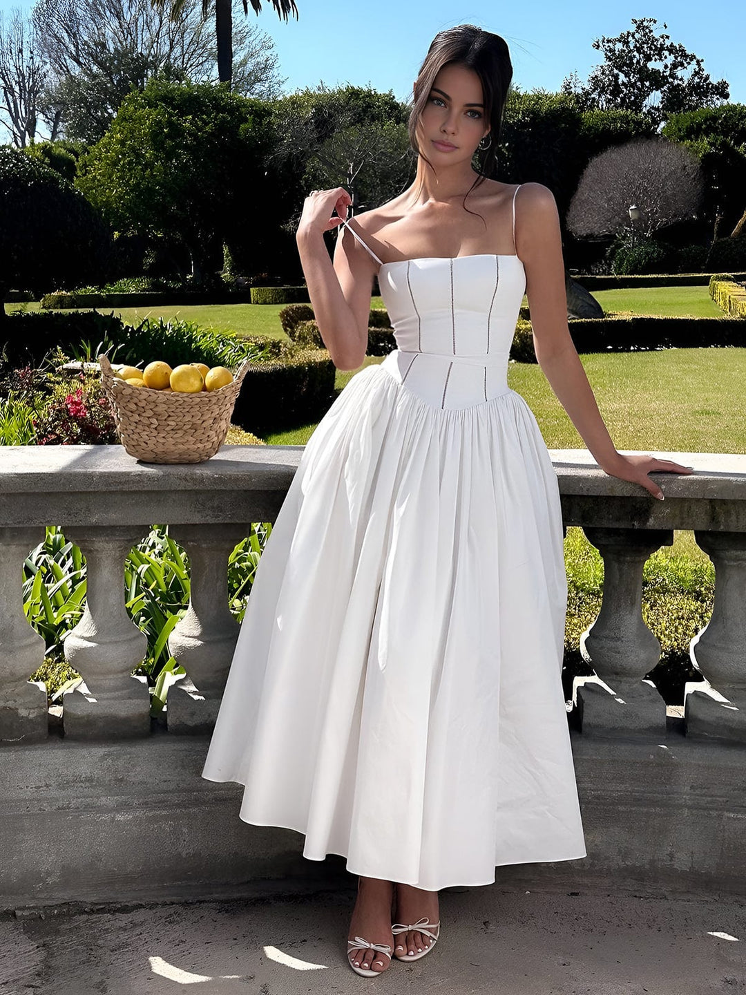 Celine | Graduation Corset Midi Dress