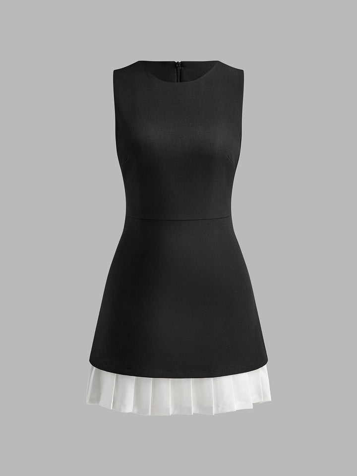 Celeste | Contrast Hem Sleeveless Mini Dress