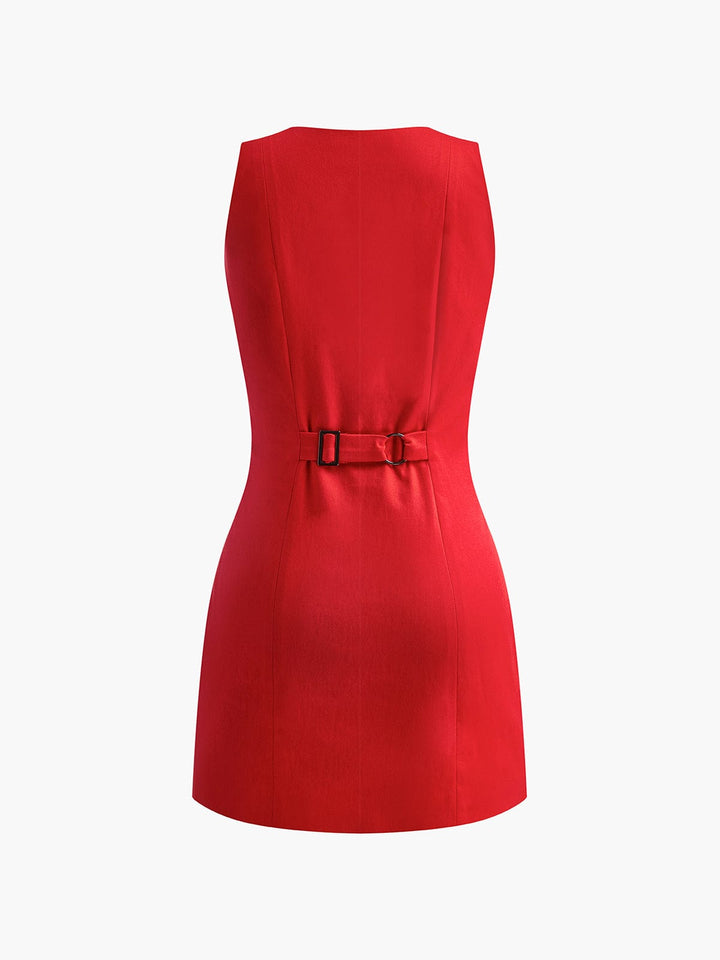 Scarlett | Sleeveless Button Front Mini Dress