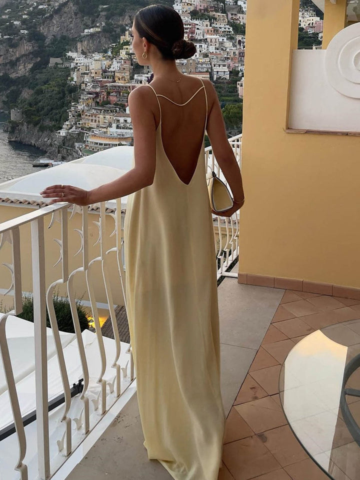 Victoria | Graduation Open Back Maxi Dress