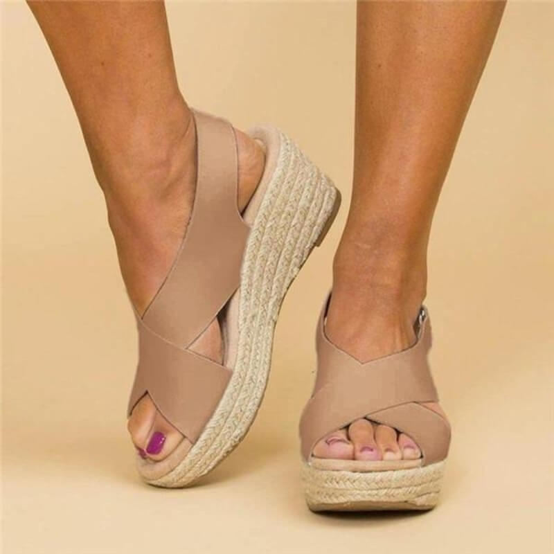 Amelia | Comfortable Cross Strap Walking Sandals