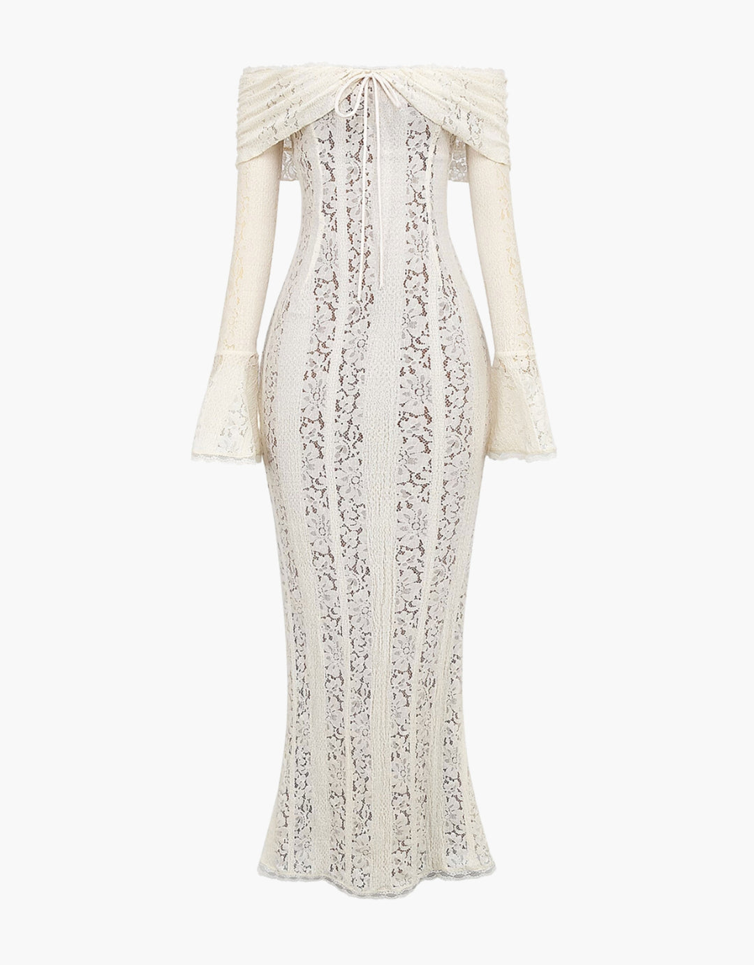 Amelie | Elegant Off Shoulder Lace Maxi Dress