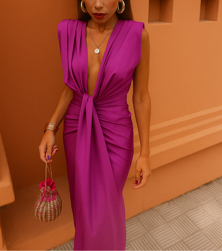 Ophelia | Prom Plunge Neck Bodycon Dress