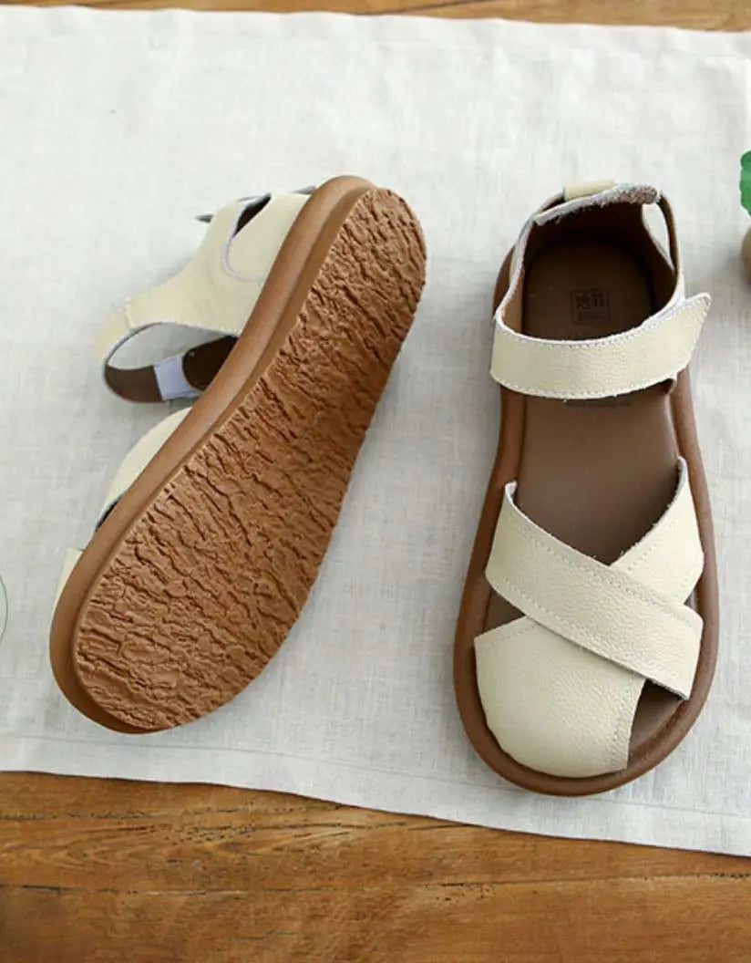 Amelia | Comfortable Cross Strap Flat Sandals