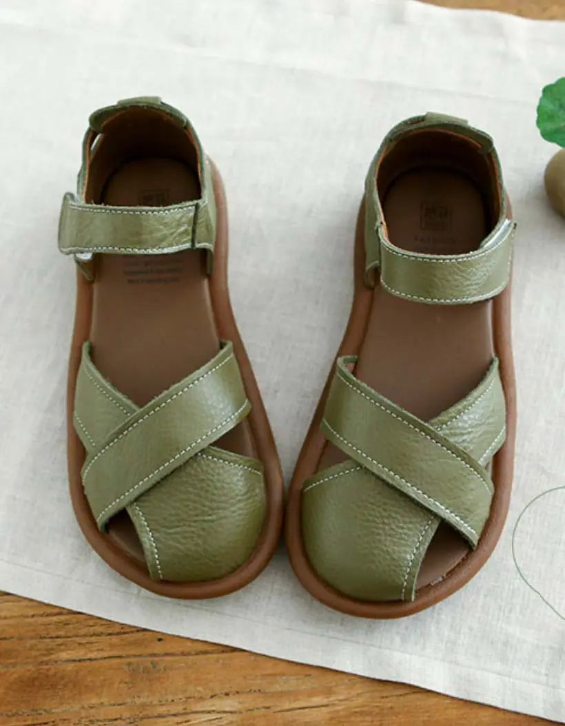 Amelia | Comfortable Cross Strap Flat Sandals