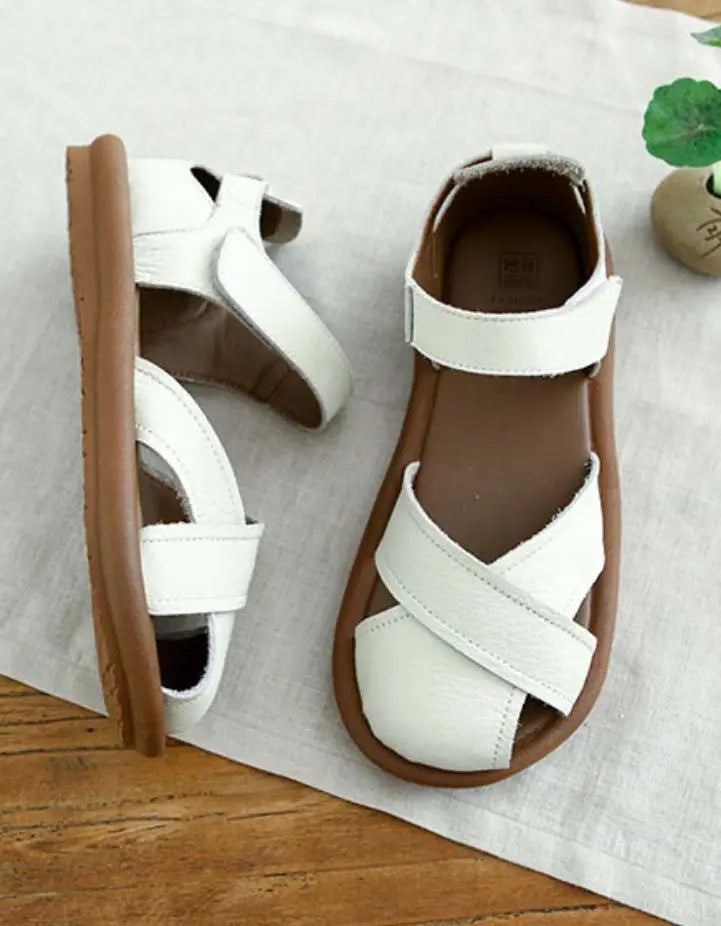 Amelia | Comfortable Cross Strap Flat Sandals