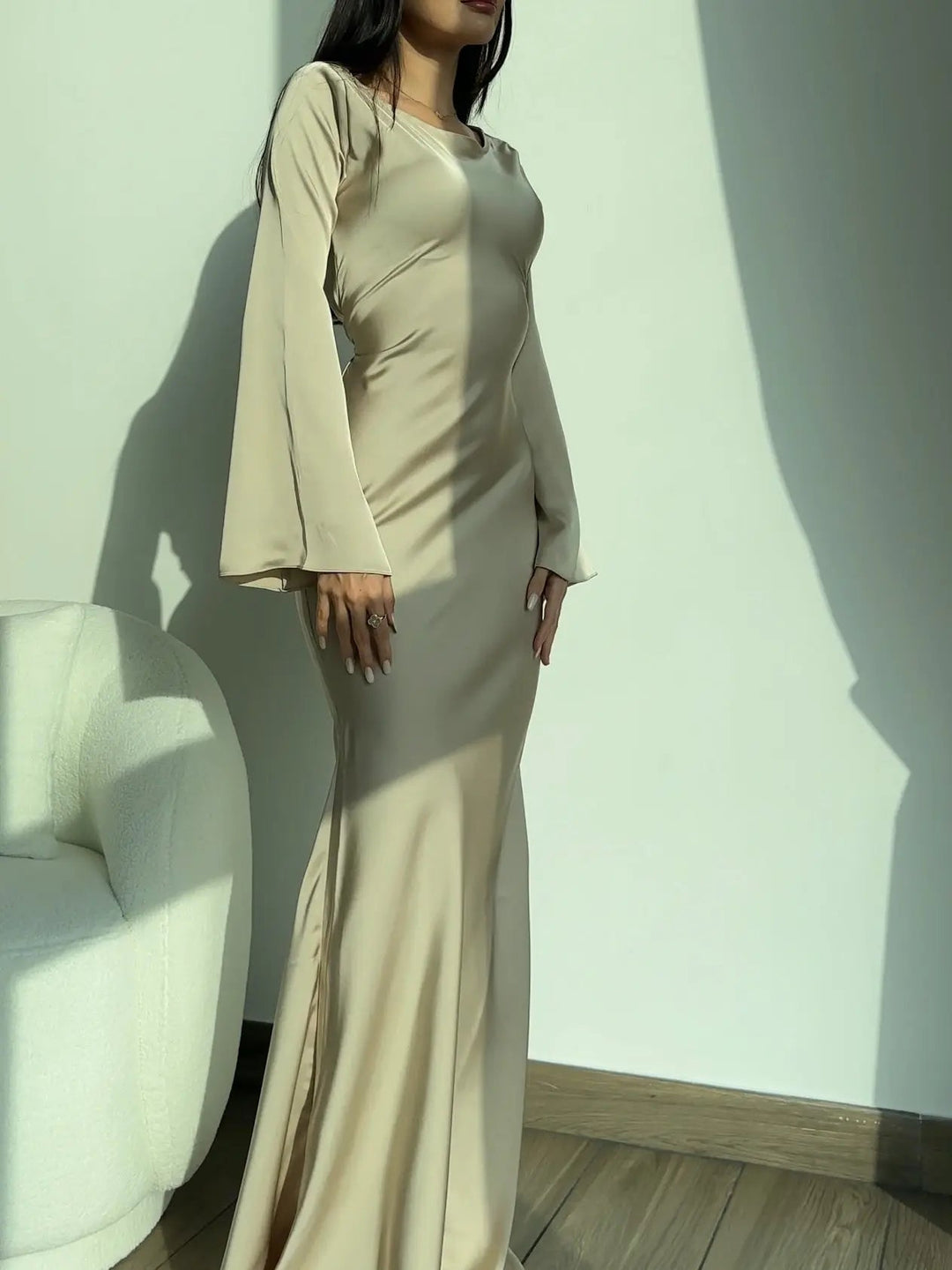 Alessia | Elegant Long Sleeved Maxi Dress