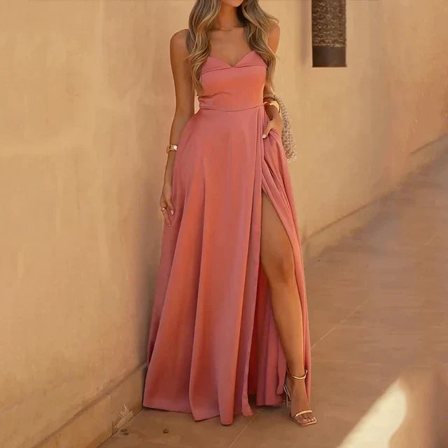 Isabella | Prom Sweetheart Neck Maxi Dress
