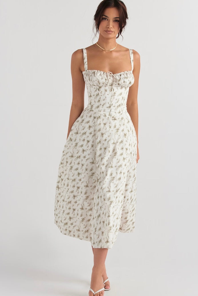 Marissa | Wedding Guest Corset Midi Dress