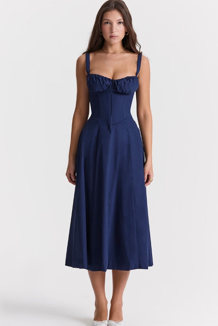 Marissa | Wedding Guest Corset Midi Dress