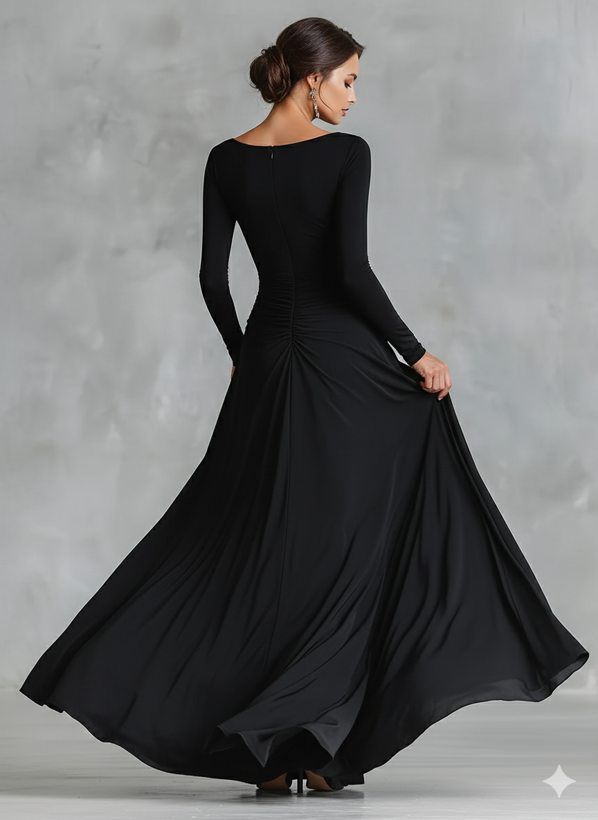 Alessa | Prom Ruched Long Sleeve Maxi Dress