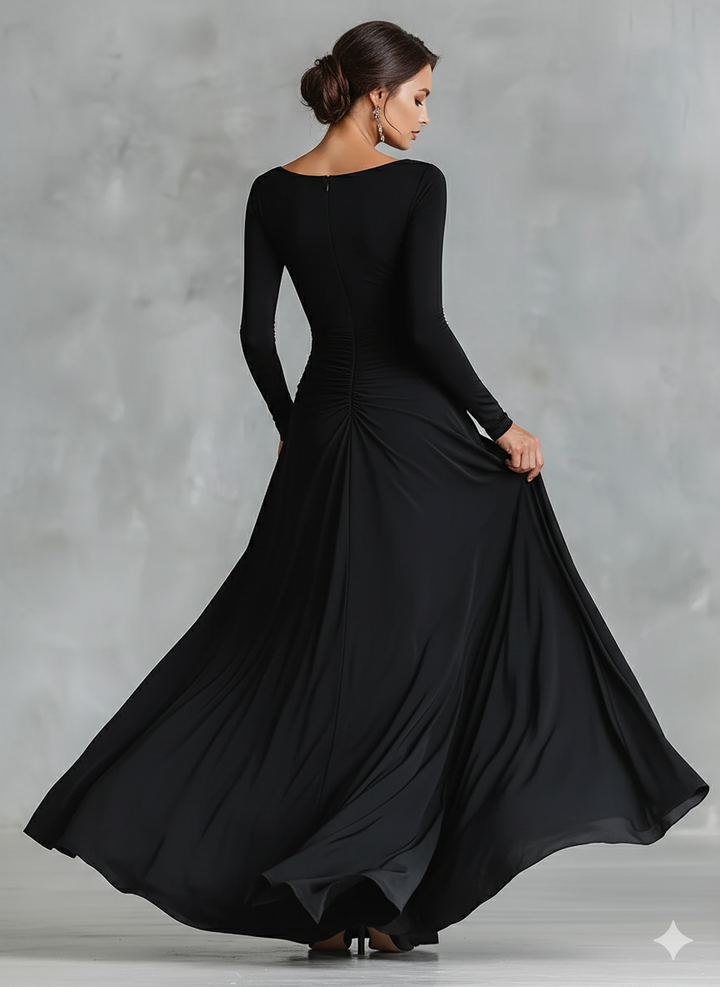 Alessa | Prom Ruched Long Sleeve Maxi Dress