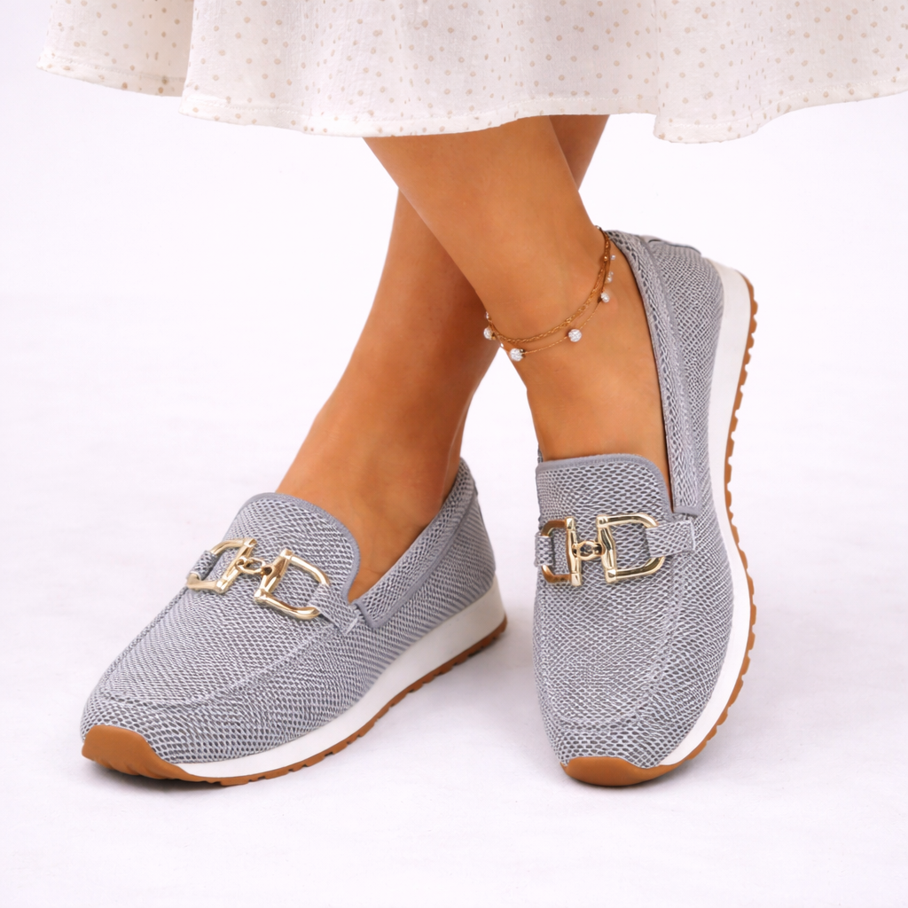 Amelia | Lightweight Chain Detail Slip-On Loafers