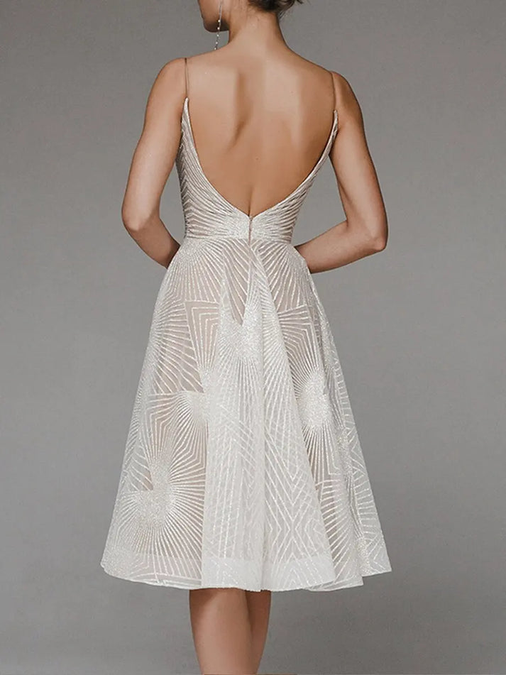 Victoria | Wedding Guest Embellished A Line Midi Dress