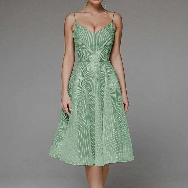 Victoria | Wedding Guest Embellished A Line Midi Dress