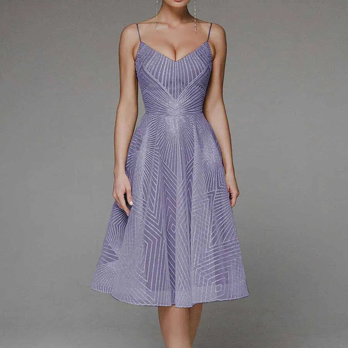 Victoria | Wedding Guest Embellished A Line Midi Dress