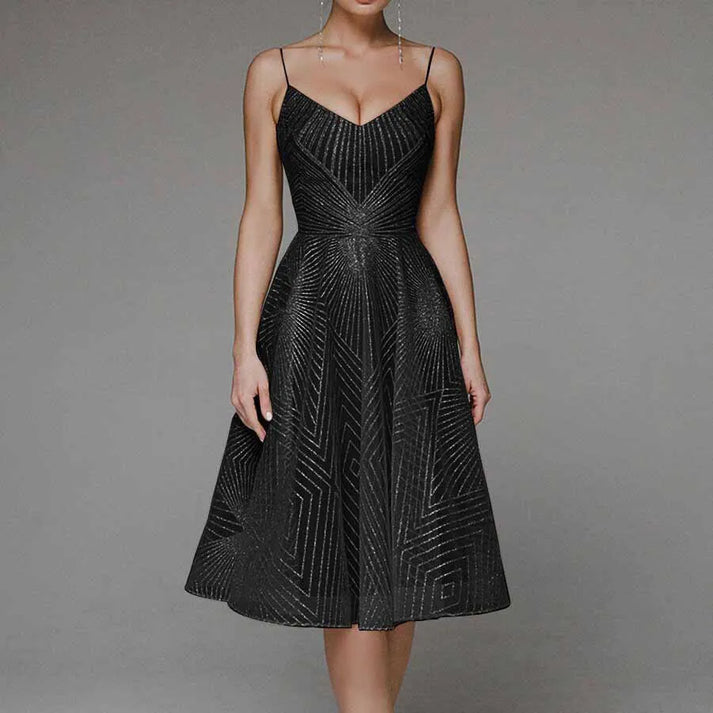 Victoria | Wedding Guest Embellished A Line Midi Dress