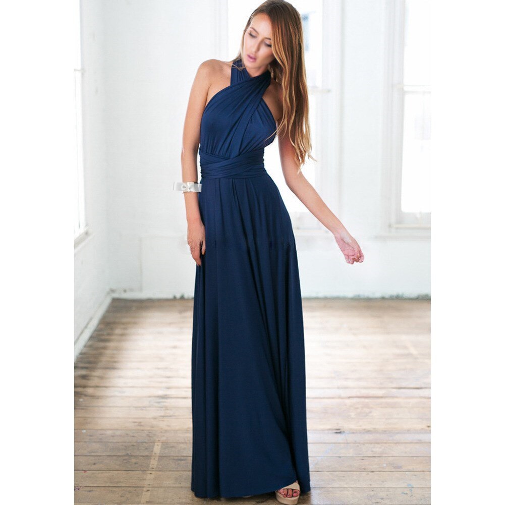 Annika | Wedding Guest Halter Neck Maxi Dress