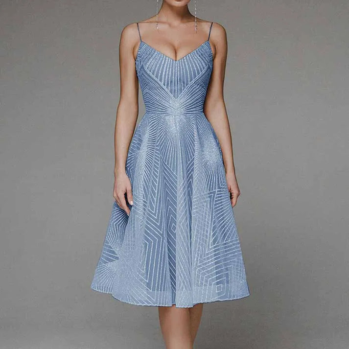 Victoria | Wedding Guest Embellished A Line Midi Dress
