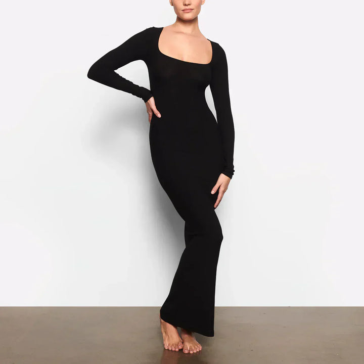 Valeria | Square Neck Bodycon Maxi Dress