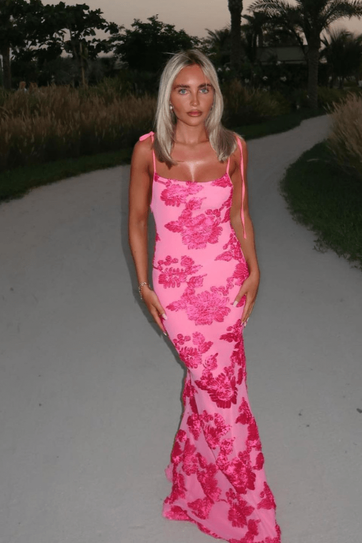 Vivienne | Floral Embroidered Prom Maxi Dress