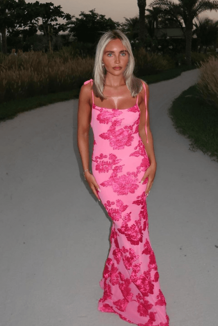 Vivienne | Floral Embroidered Prom Maxi Dress