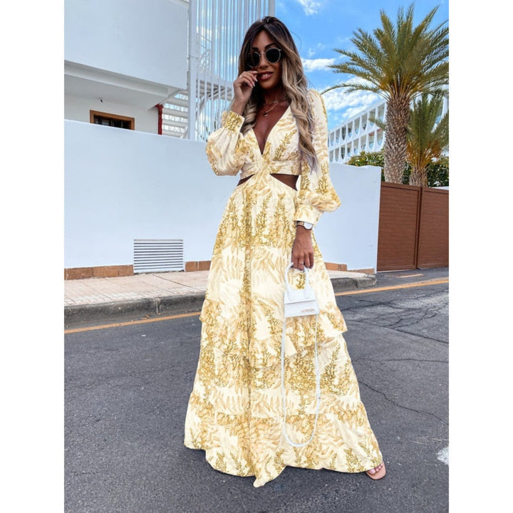 Sienna | Floral Cut Out Maxi Dress