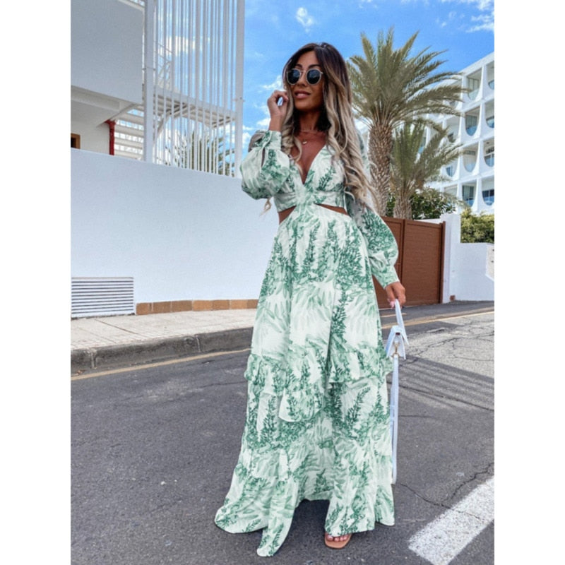 Sienna | Floral Cut Out Maxi Dress