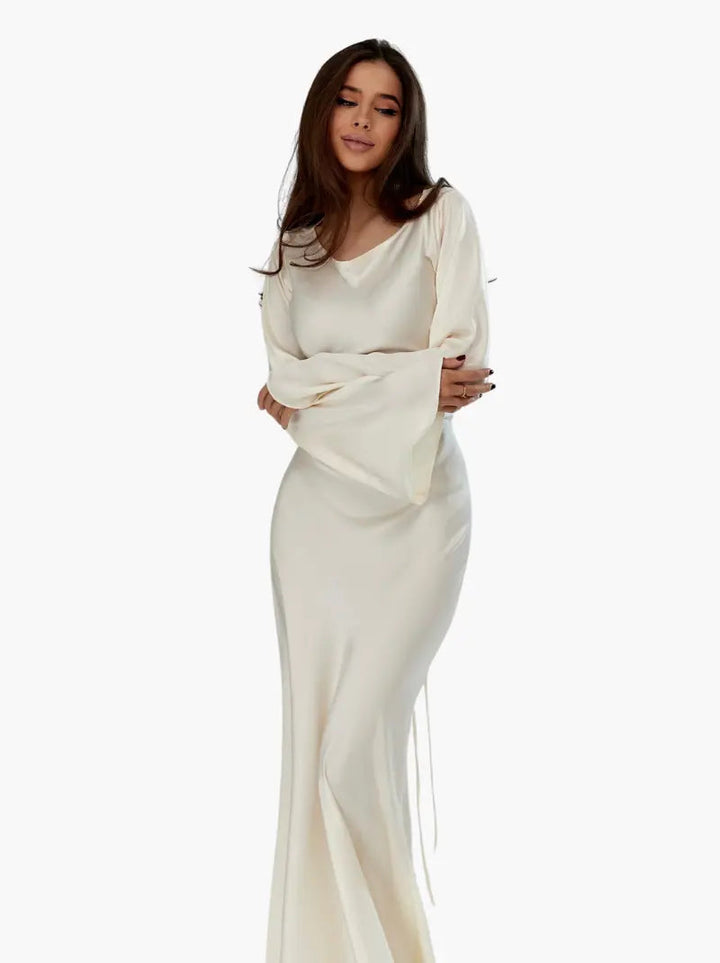 Alessia | Elegant Long Sleeved Maxi Dress