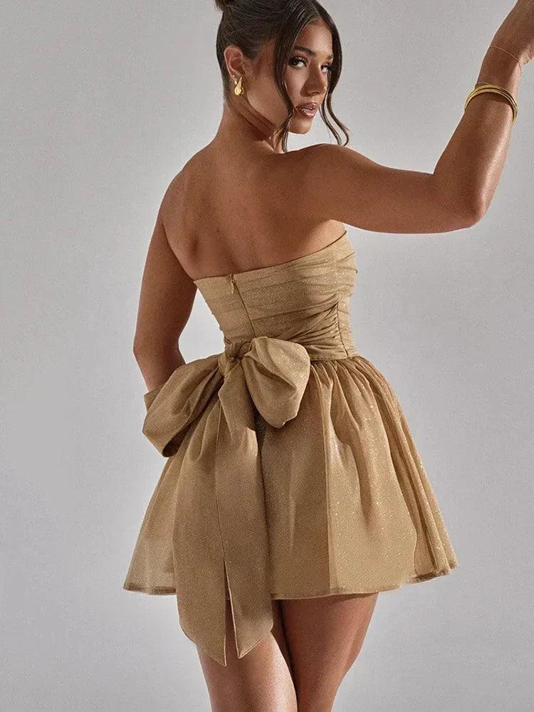 Sophia | Wedding Guest Sequin Bandeau Mini Dress