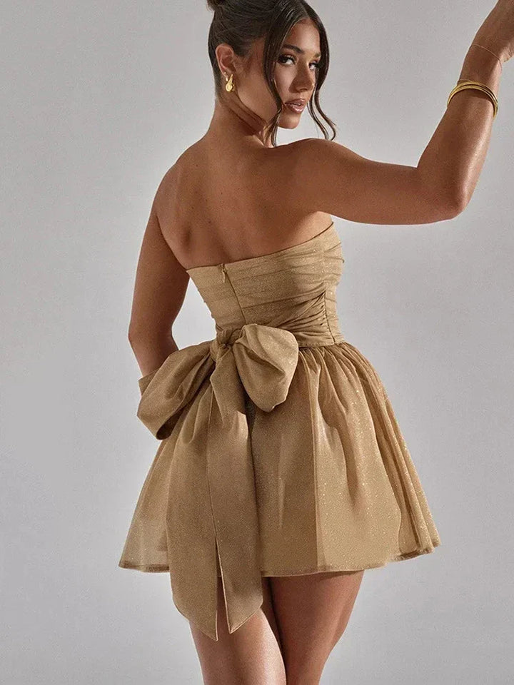 Sophia | Wedding Guest Sequin Bandeau Mini Dress