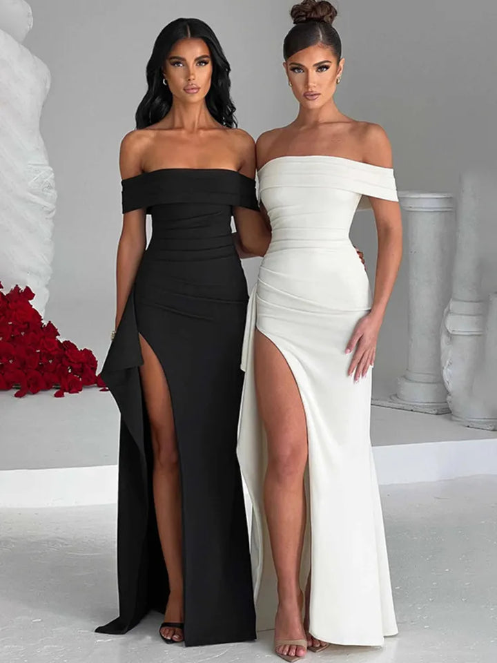 Elora | Evening Off Shoulder Bodycon Maxi Dress