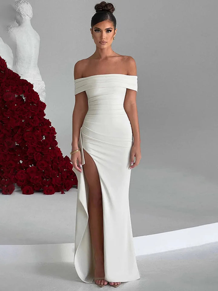 Elora | Evening Off Shoulder Bodycon Maxi Dress