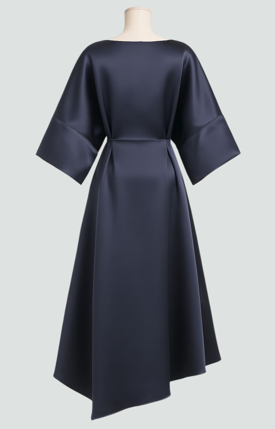 Sylvia | Wedding Guest Draped Satin Midi Dress