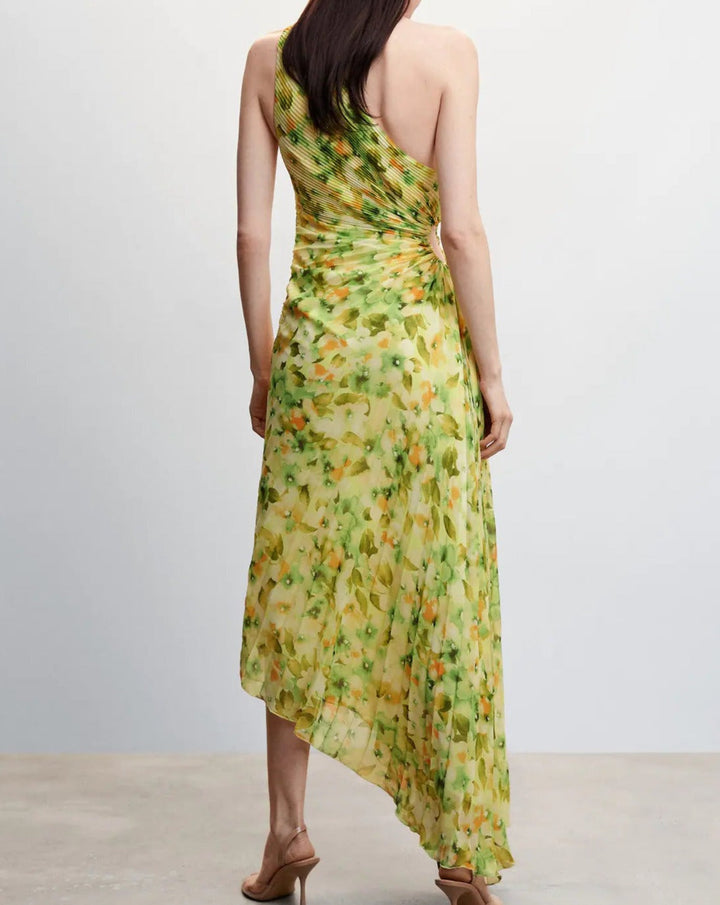 Karina | Prom One Shoulder Pleated Maxi Dress
