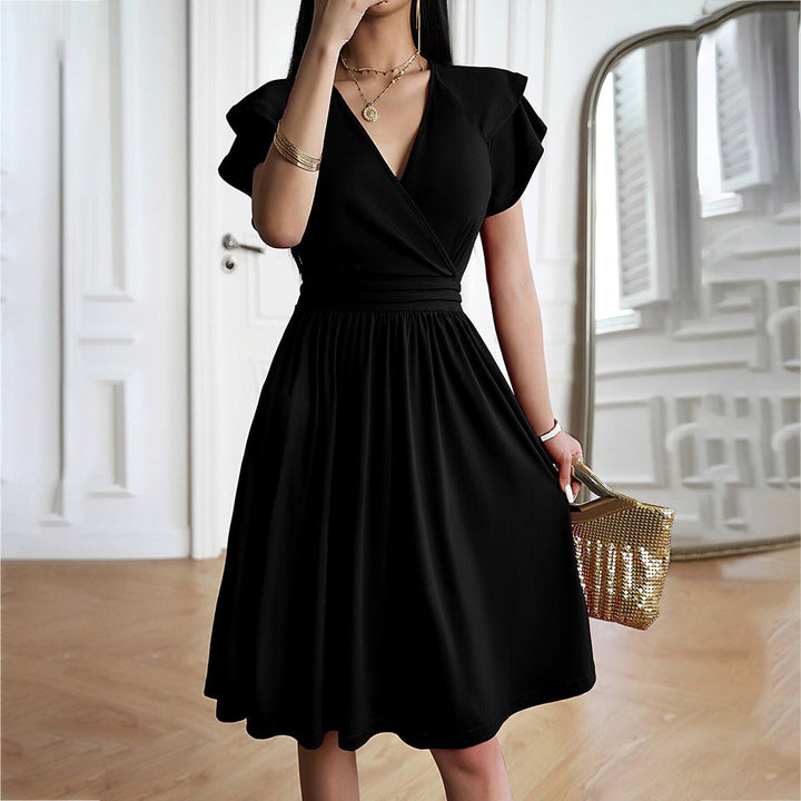 Elara | Wedding Guest Wrap V-Neck Midi Dress