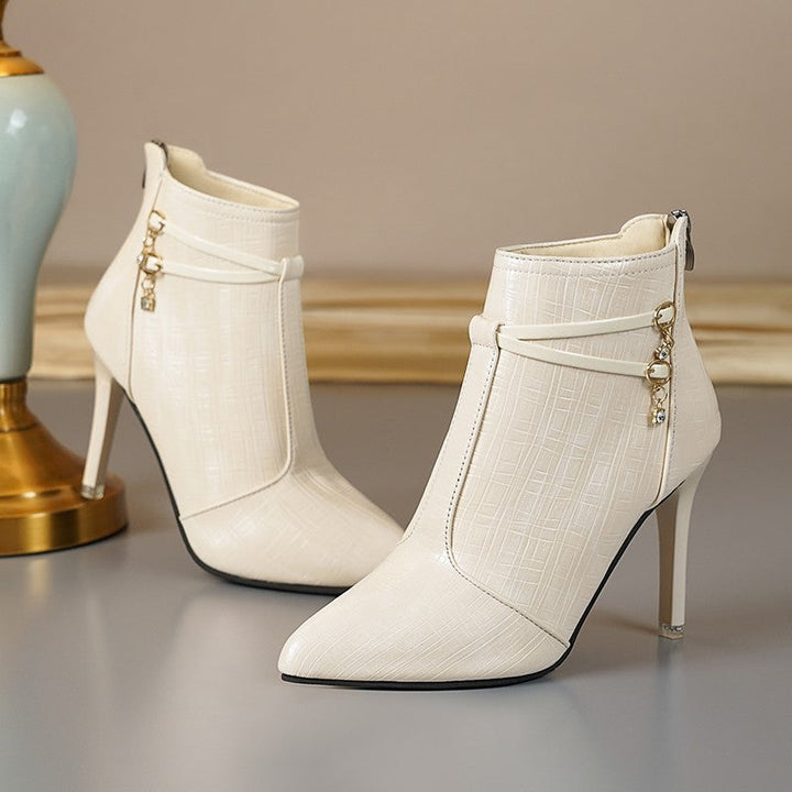 Lucia | Pointed Toe Stiletto Ankle Boots