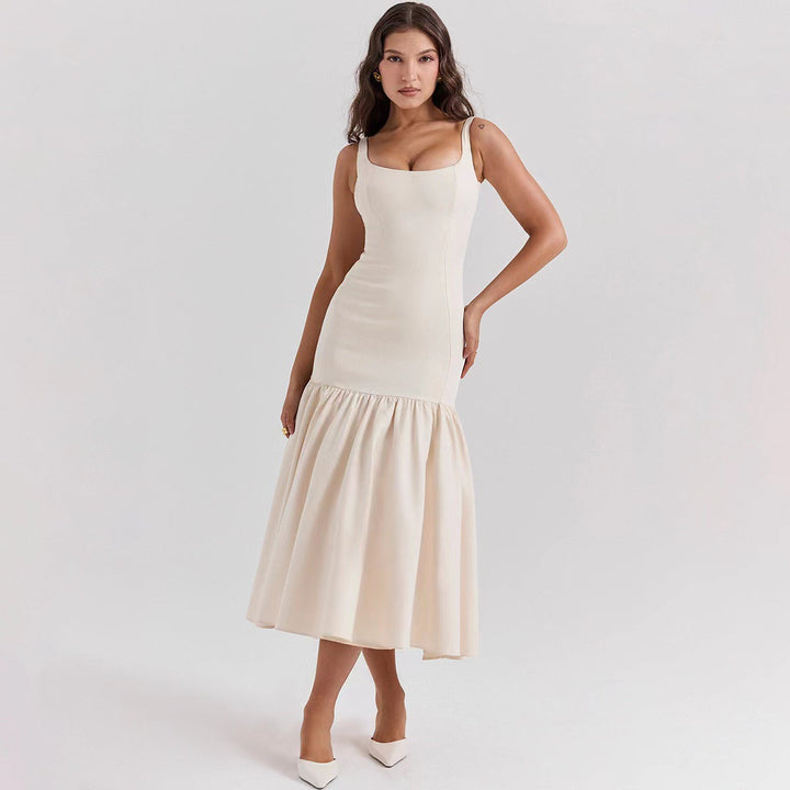 Ariella | Wedding Guest Square Neck Midi Dress
