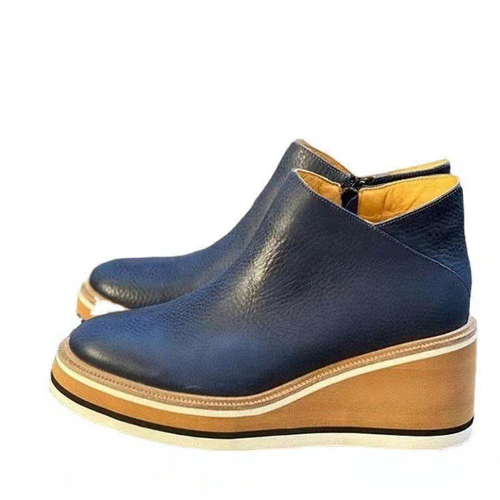 Fiona | Platform Sole Slip-On Ankle Boots