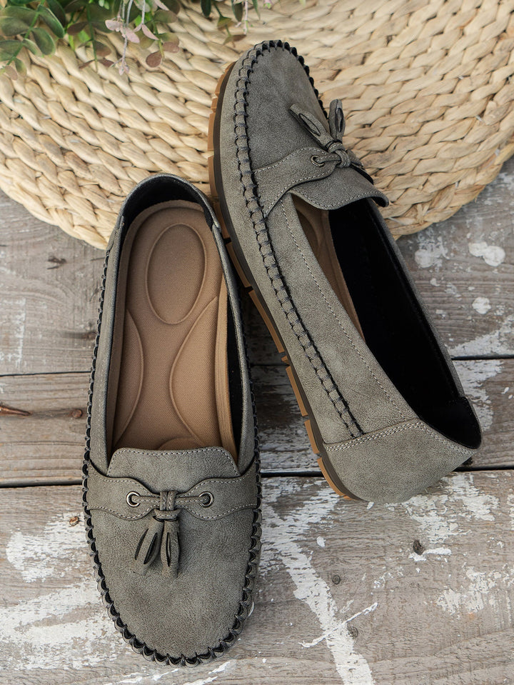 Emily | Tassel Detail Slip-On Comfort Loafers