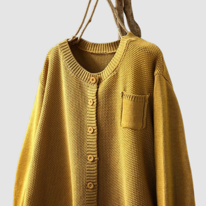 Arabella | Textured Knit Button Front Cardigan